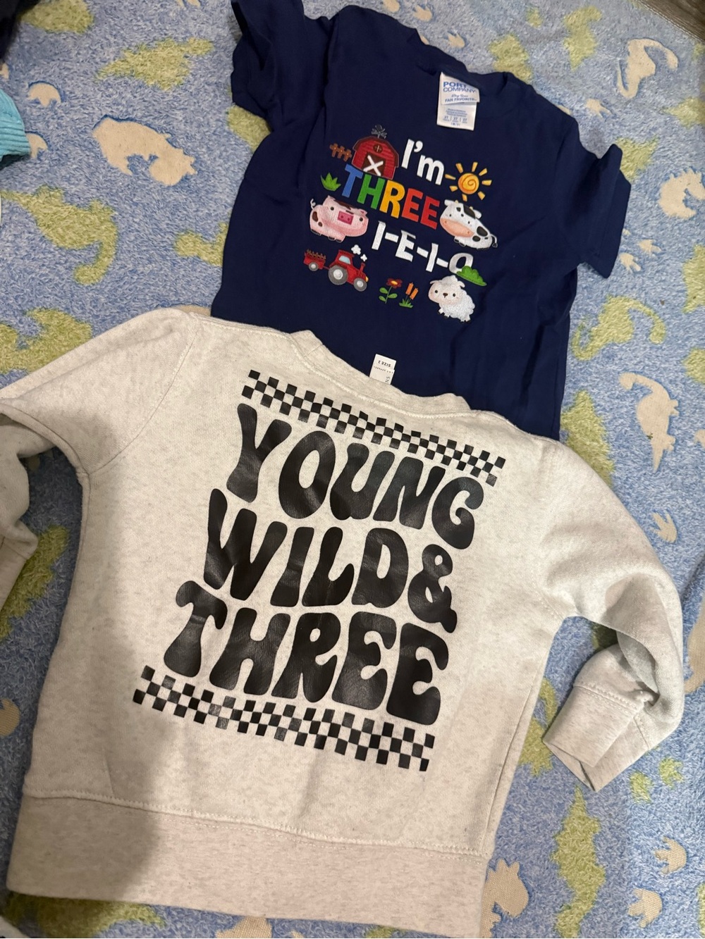H&M Navy 'I'm Three' Graphic Tee